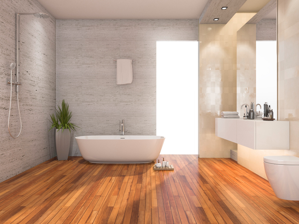 Douche avec un Jolie salle de bain avec revêtement sol salle de bain antidérapant 