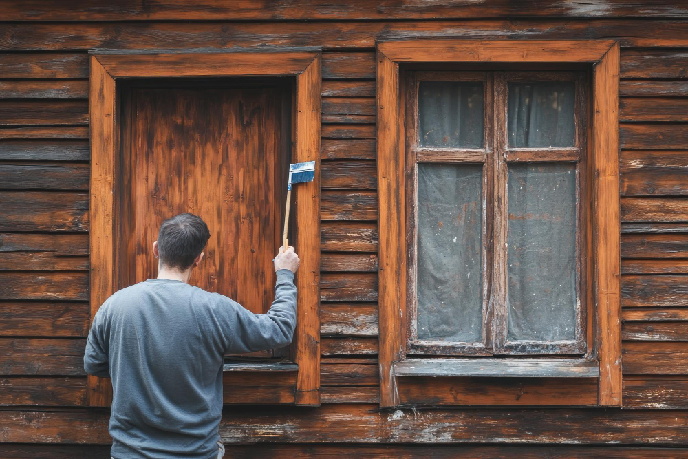 peinture pour fenêtre en bois lasure