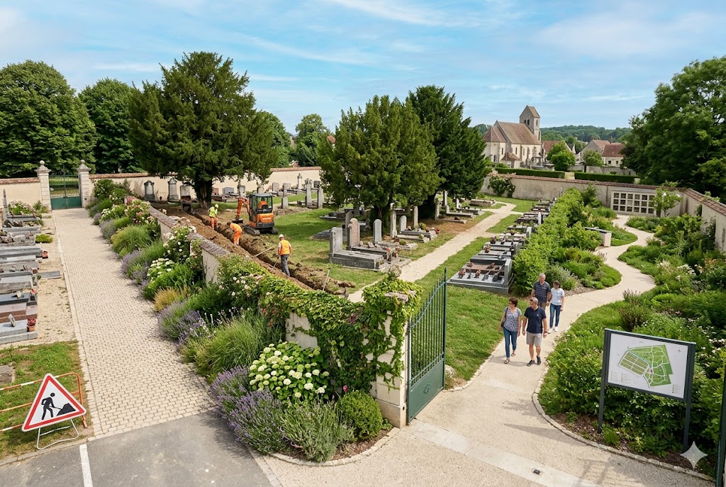 Réhabilitation d'un cimetière communal