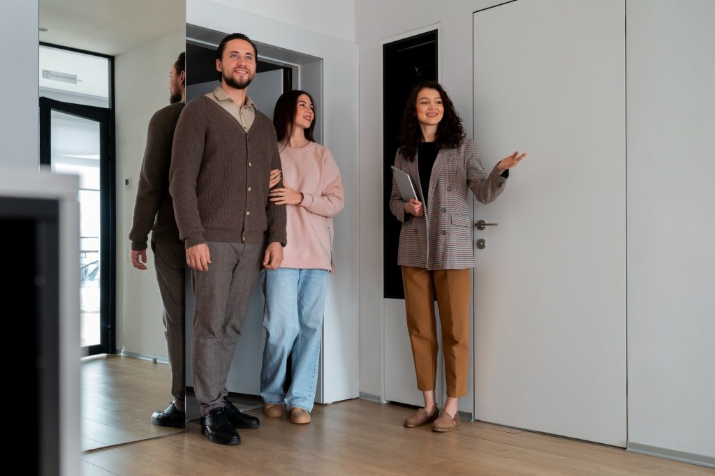 Visite d'une maison à louer