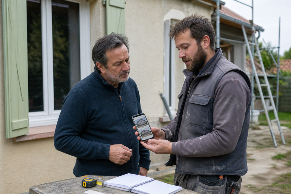Des photos et explications bien choisies aident le client à se projeter avant la demande de devis.