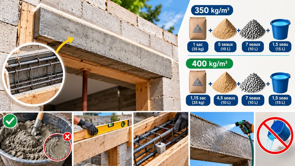 Dosage béton pour linteau