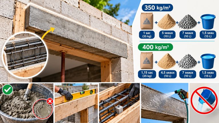Dosage béton pour linteau