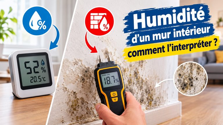 Taux d'humidité d'un mur intérieur