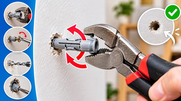 enlever cheville en plastique d'un mur