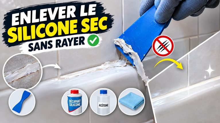 enlever silicone sec sur carrelage
